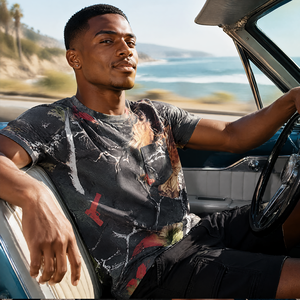 Custom Men's Print <b>T</b> <b>Shirt</b> Short Sleeve Crew Neck <b>Pocket</b> Tee OEM ODM Low MOQ Streetwear Top - Product Image 2