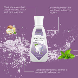 Vente flash : Bain de bouche sans alcool à la menthe fraîche 120 ml avec vitamine E pour le blanchiment des dents et le nettoyage des taches buccales - Product Image 4