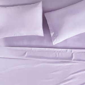 Viasoft Queen Size <b>Lilac</b> Sheets 400Tc Cotton Breathable All Season Home <b>Bedding</b> - Product Image 1