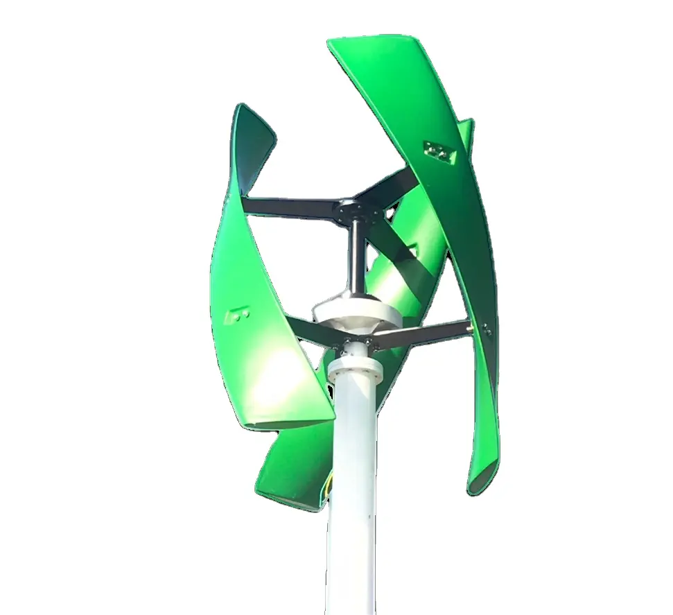 Yeşil 600w düşük rüzgar hızı başlangıç 12/24V/48V dikey jeneratör rüzgar rüzgar türbini jeneratör