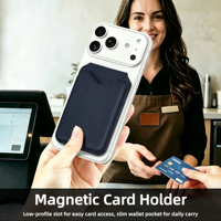 Porte-cartes magnétique en cuir PU multicolore avec charnière métallique et support de téléphone pliable pour iPhone 18 17 16 15 14 13 12 Pro Max