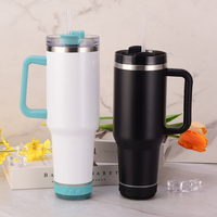 Gobelet isotherme personnalisé en acier inoxydable à double paroi de 40 oz avec haut-parleur musical intégré et paille anti-fuite pour le camping