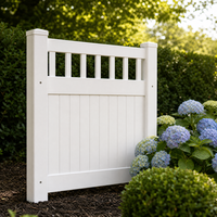 Clôture de jardin en PVC écologique et durable, 1,8 m, style moderne, résistante aux intempéries avec modélisation 3D pour usage extérieur