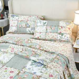 Juego de Ropa de Cama King de Algodón, Juego de Ropa de Cama con Diseño de Patchwork para el Hogar, con Funda de Almohada - Product Image 3