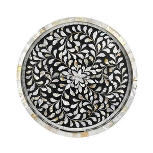 Plateau de service en bois décoratif indien de qualité supérieure conception personnalisée pour Table basse salon et décor à la maison élégant qualité d'exportation - Product Image 1