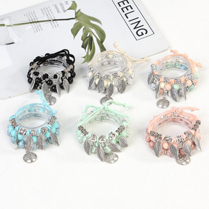 Set di Braccialetti con Perline Stile Boho Più Venduti per Coppie con Charm Nappa Multistrato da Donna Gioielli all'Ingrosso - Product Image 3