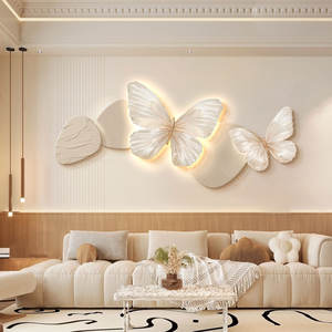 Farfalla sofà francese sfondo <span class=keywords><strong>dipinti</strong></span> murali <span class=keywords><strong>di</strong></span> design <span class=keywords><strong>di</strong></span> arte della parete decorazione per la casa arte della parete ha condotto la pittura della luce - Product Image 1