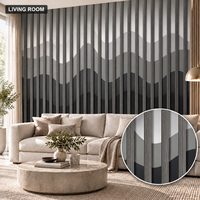 Papier peint autocollant à motif de lattes de bois gris, 2,3 mm, mousse PET IXPE, pour les murs de salon et les murs de télévision