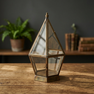 Artisan Design <b>Brass</b> Glass Decorative <b>Lantern</b> for Home Decoration Light Weight Non Toxic High Quality Made Uttar Pradesh - Product Image 1