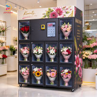 Distributeurs automatiques OEM/ODM, distributeur automatique de fleurs fraîches intelligent sur mesure, distributeur automatique de bouquets en libre-service 24h/24 CE Rosh
