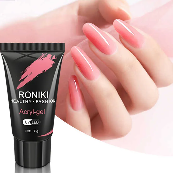 RONIKI fabbrica di vendita calda produttore professionale campione gratuito acrilico Gel poli Gel duro per unghie