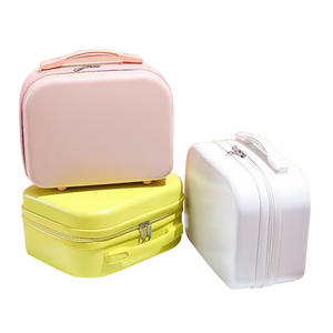 Disesuaikan 14 inci lucu gadis koper modis tahan air perjalanan kosmetik kasus ritsleting Mini portabel penyimpanan koper - Product Image 3