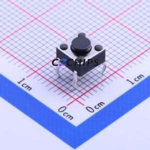 TS-1102-4316 Tactile Switch Through hole Component (THT)-4P,6x6mm Switch Single Pole Single Throw Round Button 1.6N Through Hole - Product Image 1