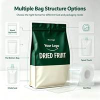 Op maat gedrukte Doypack zakjes voor groenten, fruit en supplementen, lage minimale bestelhoeveelheid, voedselveilig, staande zak, ziplock, Mylar zakken