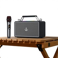 XDOBO Bold Mini 5.0 Wasserdichter Lautsprecher 80W Eingebauter Akku Soundkarte Karaoke Outdoor Holzgehäuse Heim-Audio