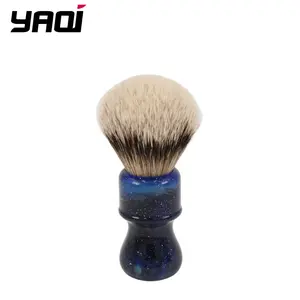 24MM Yaqi Mysterious Space Color Handle Silvertip Badger Hair Knot Men Shaving Brushes