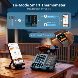 เทอร์โมมิเตอร์วัดอุณหภูมิอาหาร INKBIRD INT-14S-BW แบบ 4 หัววัด พร้อม WiFi และ Bluetooth  ความแม่นยำได้รับการรับรองจาก NIST - Product Image 6