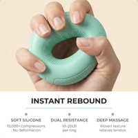 Renforçateur de préhension premium 10-70 LBS en silicone avec texture tressée et double résistance pour la gym, le fitness et l'exercice