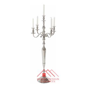 Home Hoteles y Restaurantes Decoraciones para interiores y exteriores Candelabros de piso de 5 brazos para decoración de centros de mesa de piso de boda - Product Image 1