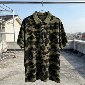 <span class=keywords><strong>Polo</strong></span> da Uomo Personalizzata all'Ingrosso per Pesca ed Escursionismo, Stile Camouflage, con Bottoni al Collo, Manica Corta, Asciugatura Rapida, Oversize, Estiva - Product Image 2