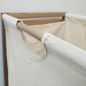 Natural Pine Wood Chest Compact Design Pull Out Fabric <strong>Bins</strong> Natural Pine Fabric <strong>Bins</strong> Storage <strong>Rack</strong> - Product Image 5