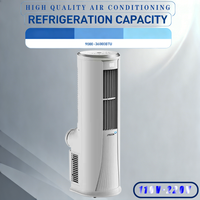 Climatiseur mobile vertical électrique domestique 110V-220V 18000 BTU à fréquence variable en plastique pour vente en gros