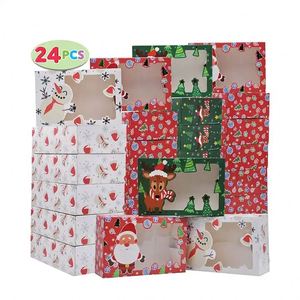 Wholesale Advent Calendar Christmas <b>Gift</b> <b>Boxes</b> DIY <b>Empty</b> Paper Countdown <b>Boxes</b> Cartoon Elk Candy Chocolate Packaging Box - Product Image 4