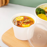 Assiettes et bols en papier jetables écologiques de qualité alimentaire 520 ml/18 oz pour pizza, collations, salades, contenants à emporter, emballages alimentaires