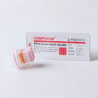 CONPUVON Pro Infusion 9 aiguilles 320G 0-2mm Pointe réglable Étanche Acier inoxydable et plastique pour soins du visage et de la peau