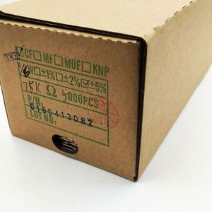 Manufacturer Direct CF1/6W-75Kohm5% T52 1/6W Resistors Carbon Film Resistors 75Kohm 5% 1/6W - Product Image 1