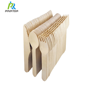 Ensemble de couverts jetables 72 pièces <span class=keywords><strong>Assiette</strong></span> <span class=keywords><strong>en</strong></span> <span class=keywords><strong>bois</strong></span> <span class=keywords><strong>et</strong></span> cuillère couteau fourchette - Product Image 3