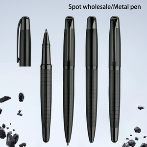 Luxuriöser Schwarzer Metall-Kugelschreiber 1,0mm Glatt Schreibender Rollerpen mit Individuellem Logo Geschenkstift MSDS-Getestet - Product Image 1