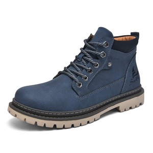 Bottes de luxe à tige haute pour hommes, bottes britanniques en cuir Vintage pour hommes, bottes de moto antidérapantes à la mode, Chelsea Botas Hombre 38-47 - Product Image 6