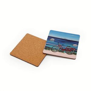 Sous-verres en bois personnalisés avec logo, cadeau de cuisine, impression couleur, 10 cm, 4 pouces, sous-verres ronds pour boissons, sur mesure - Product Image 2