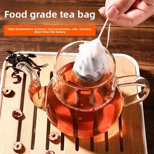 Sachets filtrants jetables en non-tissé <span class=keywords><strong>de</strong></span> qualité alimentaire avec cordon <span class=keywords><strong>de</strong></span> serrage pour thé, <span class=keywords><strong>café</strong></span>, épices en vrac, herbes et assaisonnements - Product Image 4
