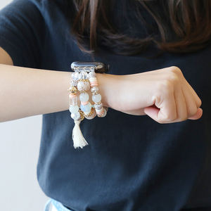 Bracelet de perles de style bohème pour iwatch 7/6/5/4/3/<span class=keywords><strong>SE</strong></span>, bracelet de montre élastique à la mode pour femmes, nouvel arrivage 2022 - Product Image 5