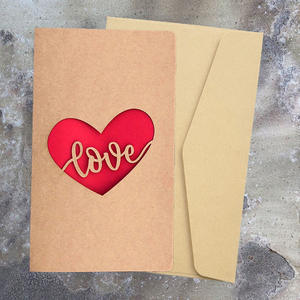 بسعر الجملة ، بطاقة معايدة عيد ميلاد الحب ، بطاقة عيد الحب مصنوعة من الورق ، فكرة هدية عيد الميلاد المثالية - Product Image 3