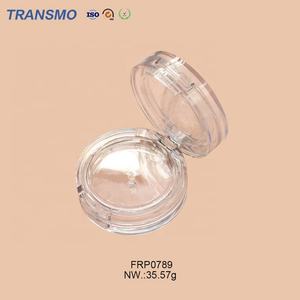 Empty <b>Blush</b> Container Makeup Crystal Compact case Containers Oem Transparent Round Empty Press Powder case Free Samples - Product Image 4
