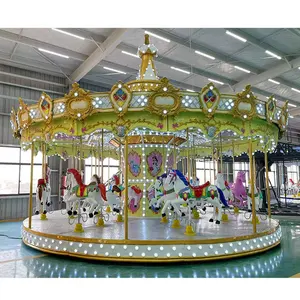 Новый карнавальный тематический парк аттракционов привлекательный аттракцион 24P Карусель лошадь карусельная Прогулка для детей и взрослых на продажу