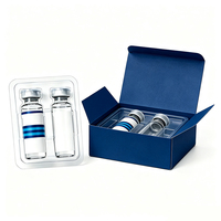 Boîte en papier cosmétique personnalisée, écologique, recyclable, portable, avec revêtement de lamination, pour flacons de peptides de 2 ml, 3 ml, 5 ml, 10 ml (lot de 2)