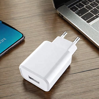Adaptateur de charge rapide 5V 2.4A avec prise EU, best-seller, chargeur mural USB 12W pour téléphone portable, chargeur de voyage pour appareil photo, type C
