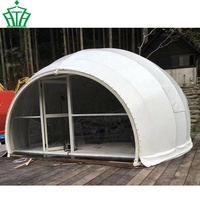 Tentes de glamping de luxe de haute qualité, tente d'hôtel en forme de coquille adaptée à plusieurs personnes