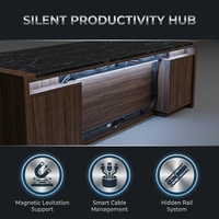 Bureau de direction en bois durable personnalisé, bureau de PDG moderne et luxueux pour le bureau à domicile, résistant à l'eau, directement de l'usine