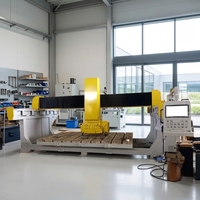 Machine de gravure numérique sur pierre CNC 5 axes JK-2512, alimentée par moteur, 15 kW, 380 V, avec pompe à fil diamanté, personnalisable