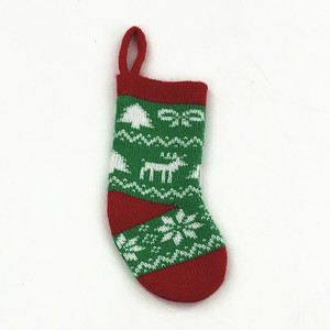 Mini Cable Dệt Kim Giáng Sinh <span class=keywords><strong>Stocking</strong></span> Tùy Chỉnh Thiết Kế Acrylic Xmas Tree Túi Quà Tặng Giáng Sinh Vớ - Product Image 5