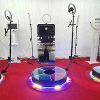 Photomaton 360° avec compatibilité iPad/DSLR, construction en alliage d'aluminium, contrôle par écran tactile et impression en libre-service