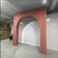 Toile de fond suspendue personnalisée en PVC, disponible sur 2 côtés, pour mariage, toile de fond en forme d'arche ondulée