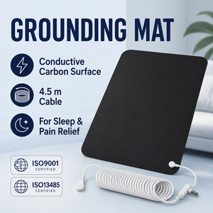 Alfombrilla de Conexión a Tierra ISO, Alfombrilla Conductora de Carbono para Terapia de Conexión a Tierra, Almohadilla de Conexión a Tierra para Dormir, Alivio del Dolor, Bienestar, Jinke JK-EP77 - Product Image 1