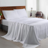 Ensemble de housse de couette d'hôtel en coton, vente en gros, taille Queen, draps en lin teint uni, ensemble de literie en gros