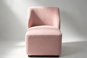 Cómodo Sillón Individual <span class=keywords><strong>sin</strong></span> <span class=keywords><strong>Brazos</strong></span>, Tejido de Lino Transpirable, Sillón para Dormitorio o Sala de Estar - Product Image 5